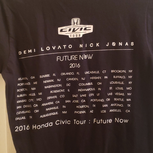 Demi Lovato & Nick Jonas 2016 Tour T-Shirt Black S - Picture 5 of 5
